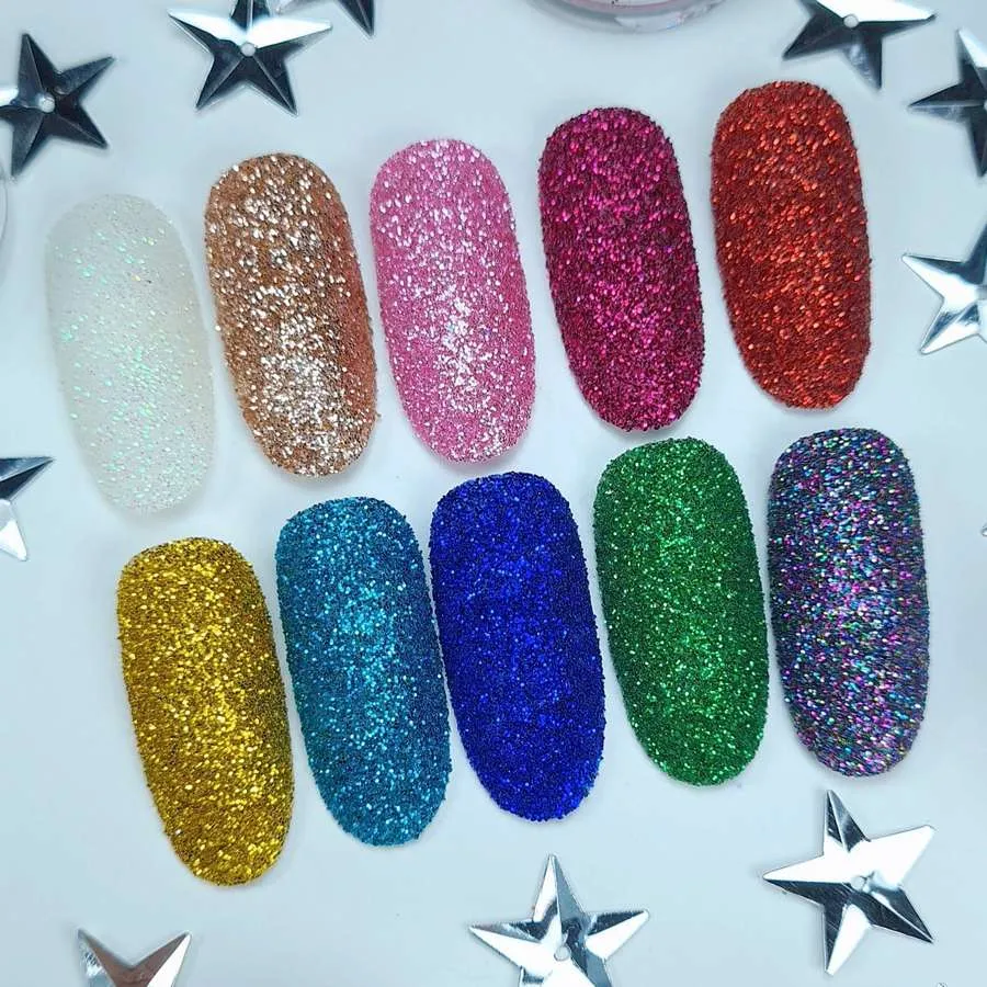 foto decoracion de uñas frosting brigh gold claresa tonos