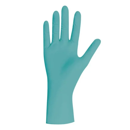foto guantes nitrilo celeste sin polvo unigloves