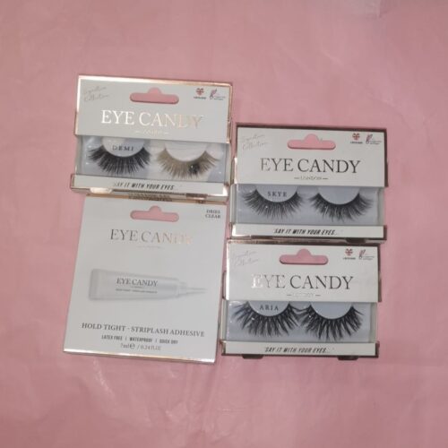 24 Pestañas Postizas y pegamento Eye Candy - Lote N131