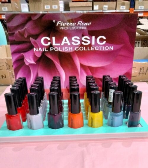 42 Esmaltes de uñas Pierre Rene con expositor - Lote N140