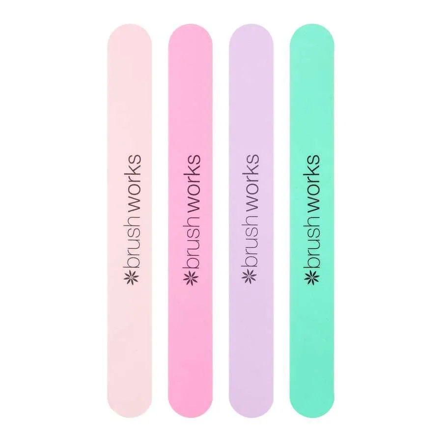 foto pack de 4 limas de uñas pastel brushworks