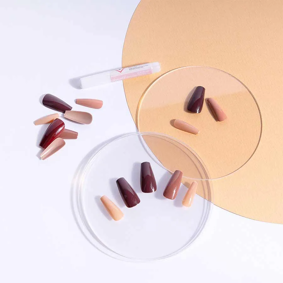 foto uñas postizas nail hq coffin nude 1