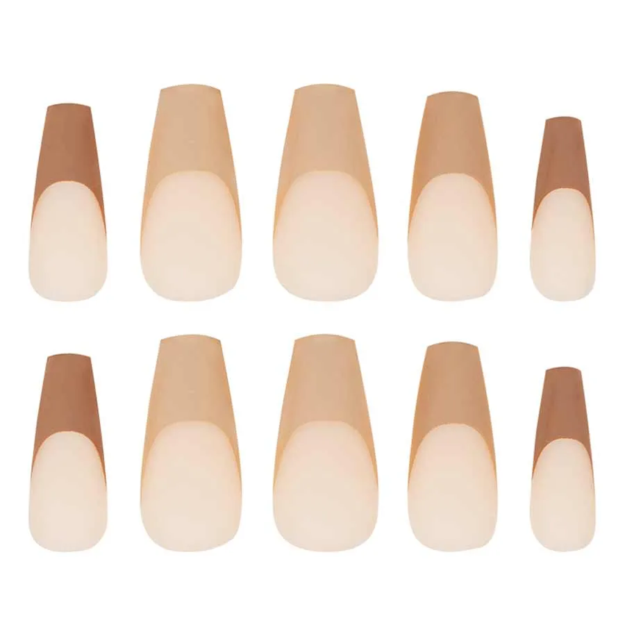 foto uñas postizas nail hq coffin punta nude 2